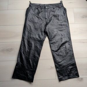 Wilsons Genuine Leather Mens 36x28 Pelle Studio Cycle Riding Pants Casual